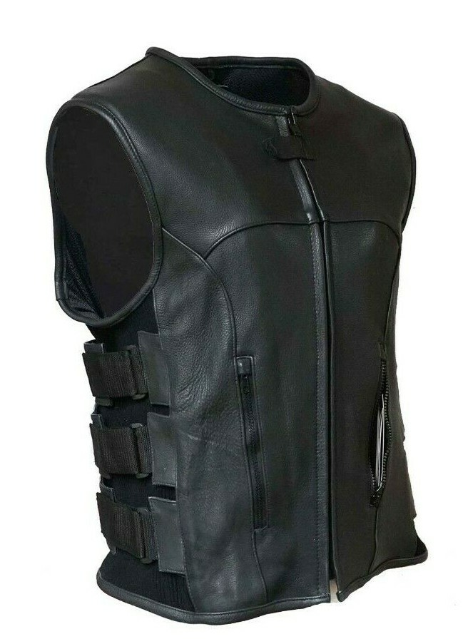 leather vest ebay